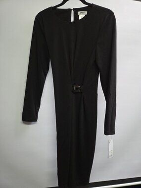 DKNY Women's Black Crewneck Long Sleeve Dress Size 6 Brand New With Tags NWT